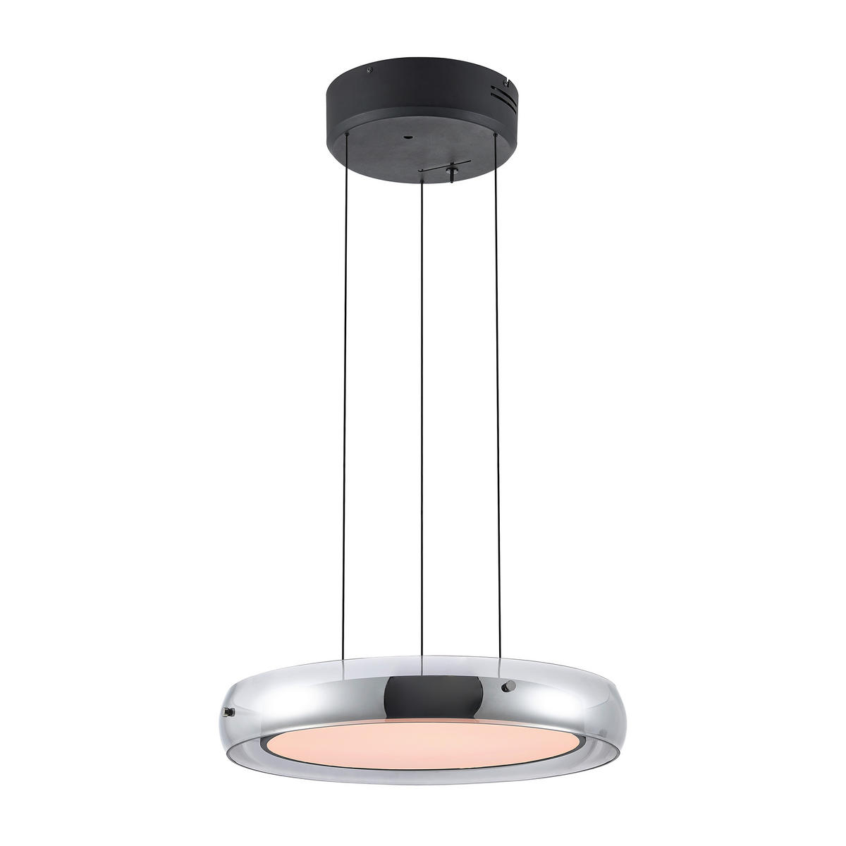 LED-HÄNGELEUCHTE Homam 50/20-150 cm   - Schwarz/Grau, Basics, Glas/Kunststoff (50/20-150cm) - Dieter Knoll