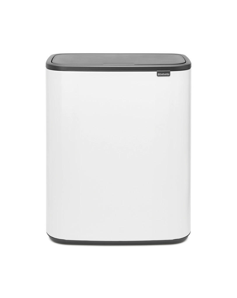ABFALLEIMER BO TOUCH BIN 2 x 30 L  - Schwarz/Weiß, Design, Kunststoff/Metall (54,5/65,6/31,2cm) - Brabantia