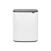 ABFALLEIMER BO TOUCH BIN 2 x 30 L  - Schwarz/Weiß, Design, Kunststoff/Metall (54,5/65,6/31,2cm) - Brabantia
