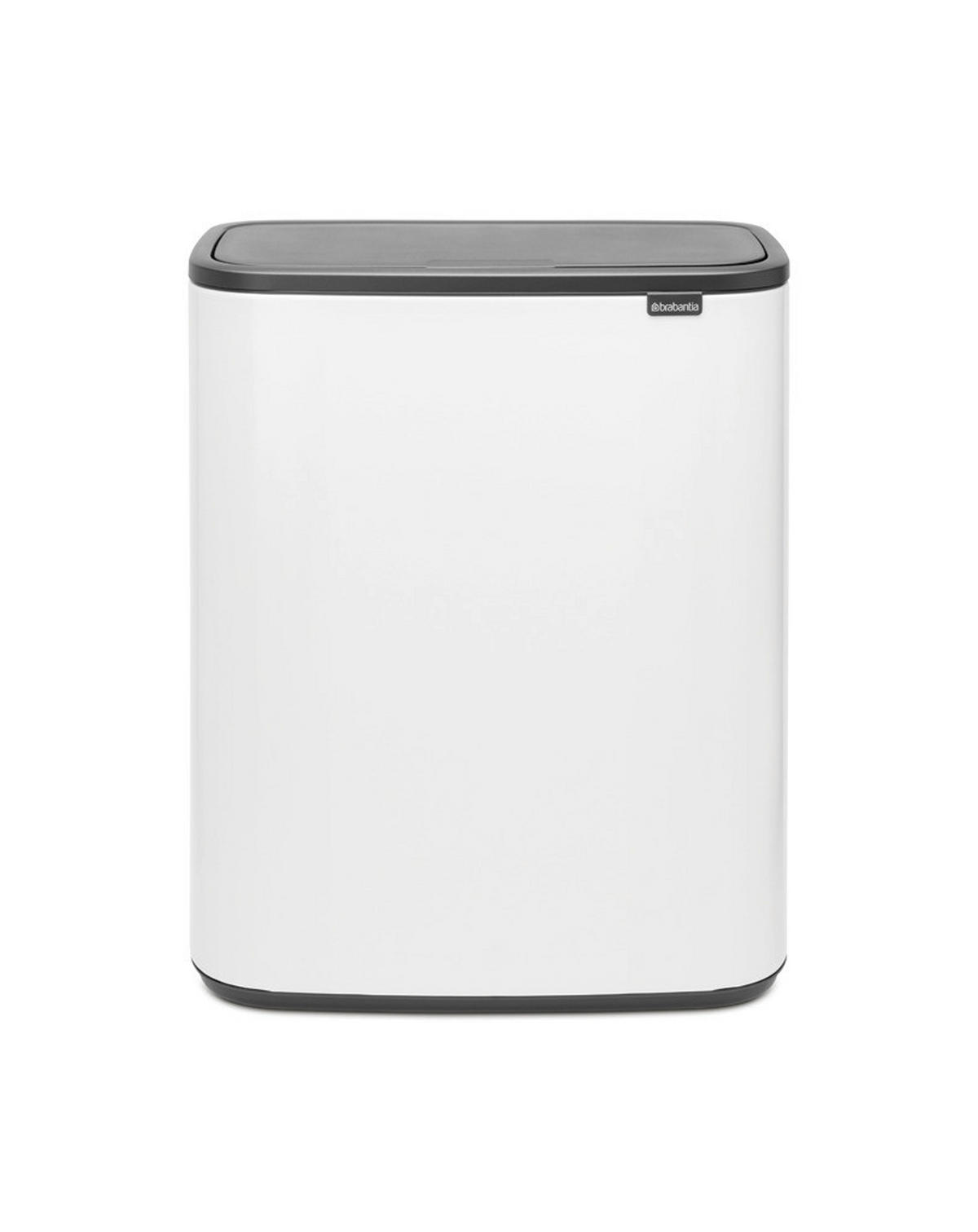 ABFALLEIMER BO TOUCH BIN 2 x 30 L  - Schwarz/Weiß, Design, Kunststoff/Metall (54,5/65,6/31,2cm) - Brabantia