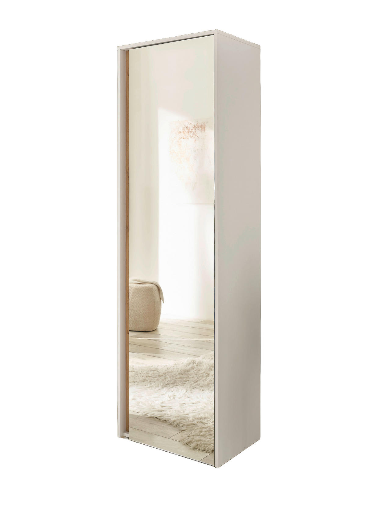 GARDEROBENSCHRANK  in 60/200/40 cm  - Eiche Wotan/Schwarz, Design, Glas/Holzwerkstoff (60/200/40cm) - Modante
