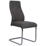 SCHWINGSTUHL Mikrofaser Grau, Chromfarben - Chromfarben/Beige, Design, Textil/Metall (45/99,5/60,5cm) - Ti`me