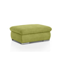HOCKER Chenille Grün  - Chromfarben/Grün, Design, Textil/Metall (101/45/74cm) - Livetastic