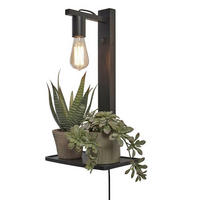 WANDLEUCHTE GOOD&MOJO 30/18/52 cm  - Schwarz, Trend (30/18/52cm) - Good & Mojo