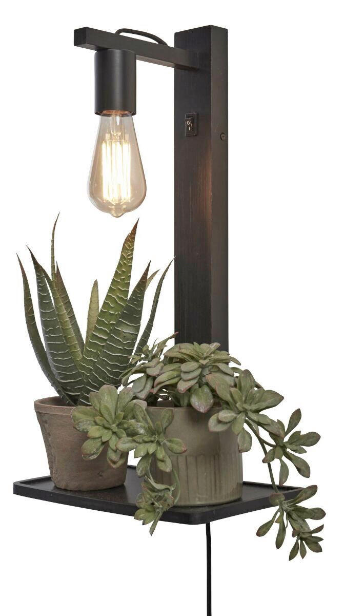 Good & Mojo Wandleuchte GOOD\u0026MOJO Schwarz 18x52x30 cm