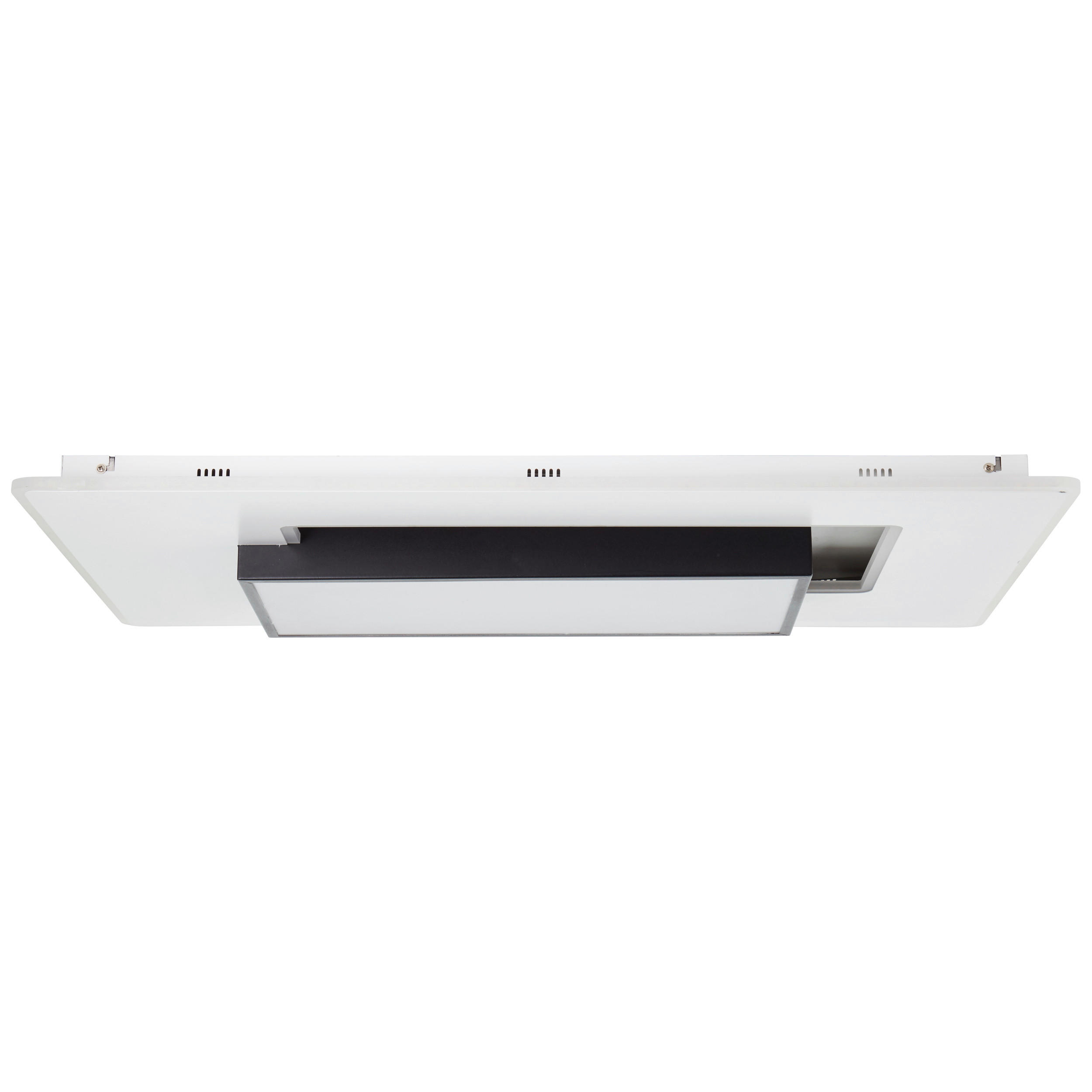 LED-DECKENLEUCHTE 60 W    80/50/7 cm  - Weiss/Schwarz, Design, Kunststoff/Metall (80/50/7cm) - Brilliant
