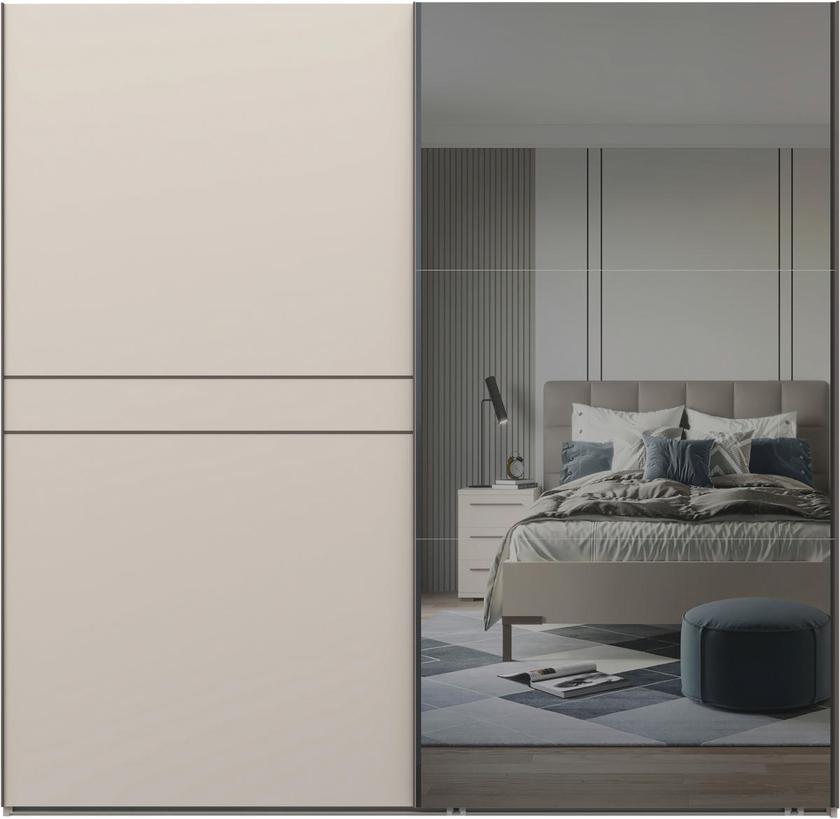 OMARA Z DRSNIMI VRATI,  - kašmir, Design, kovina/leseni material (230/224/61cm) - Hom`in