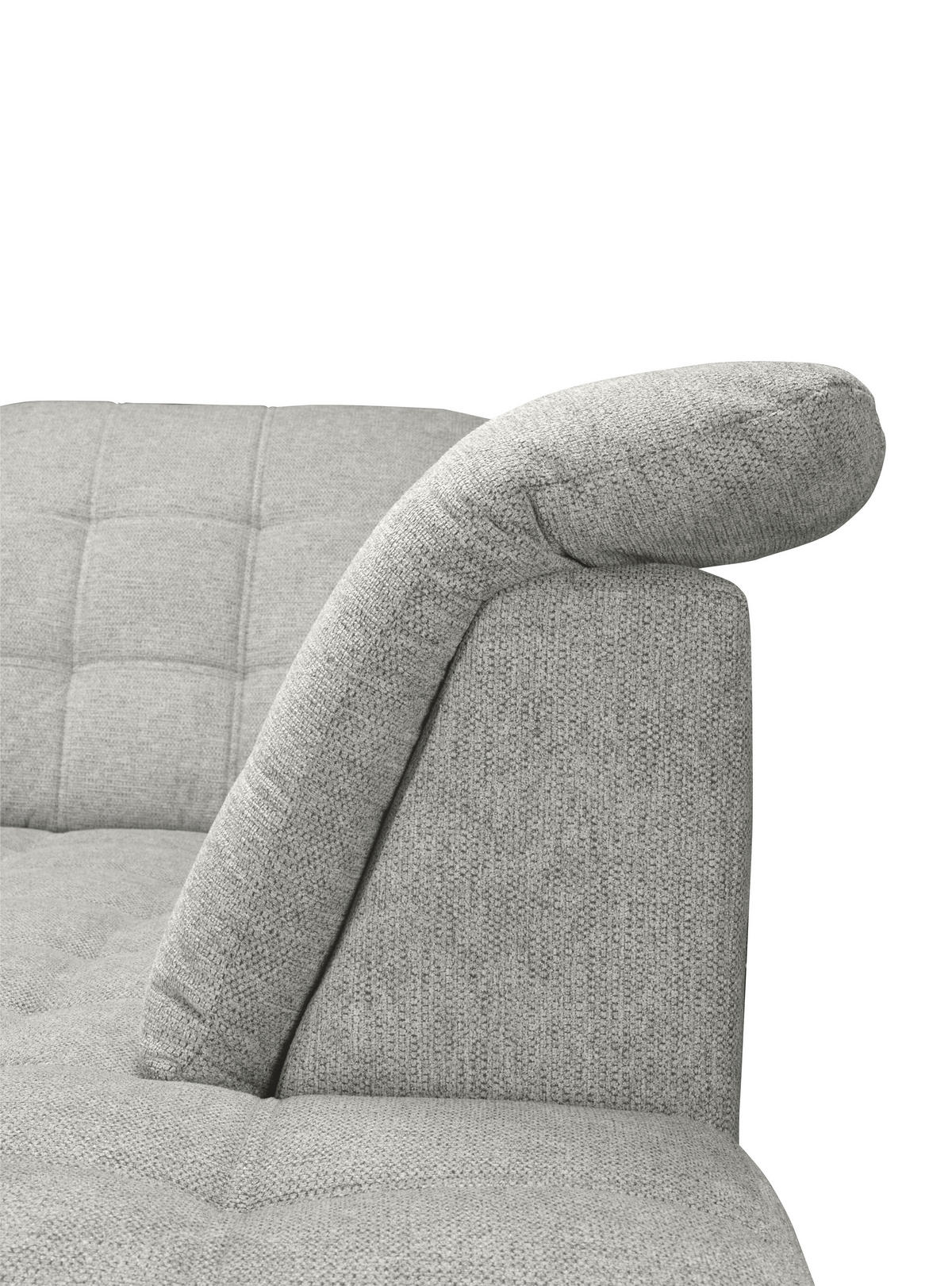 ECKSOFA Beige Chenille  - Chromfarben/Beige, KONVENTIONELL, Kunststoff/Textil (260/205cm) - Carryhome