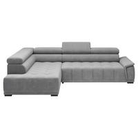 HÖRNSOFFA i chenille, vävt tyg blågrå  - blågrå/svart, Modern, textil/plast (106/283cm) - MID.YOU