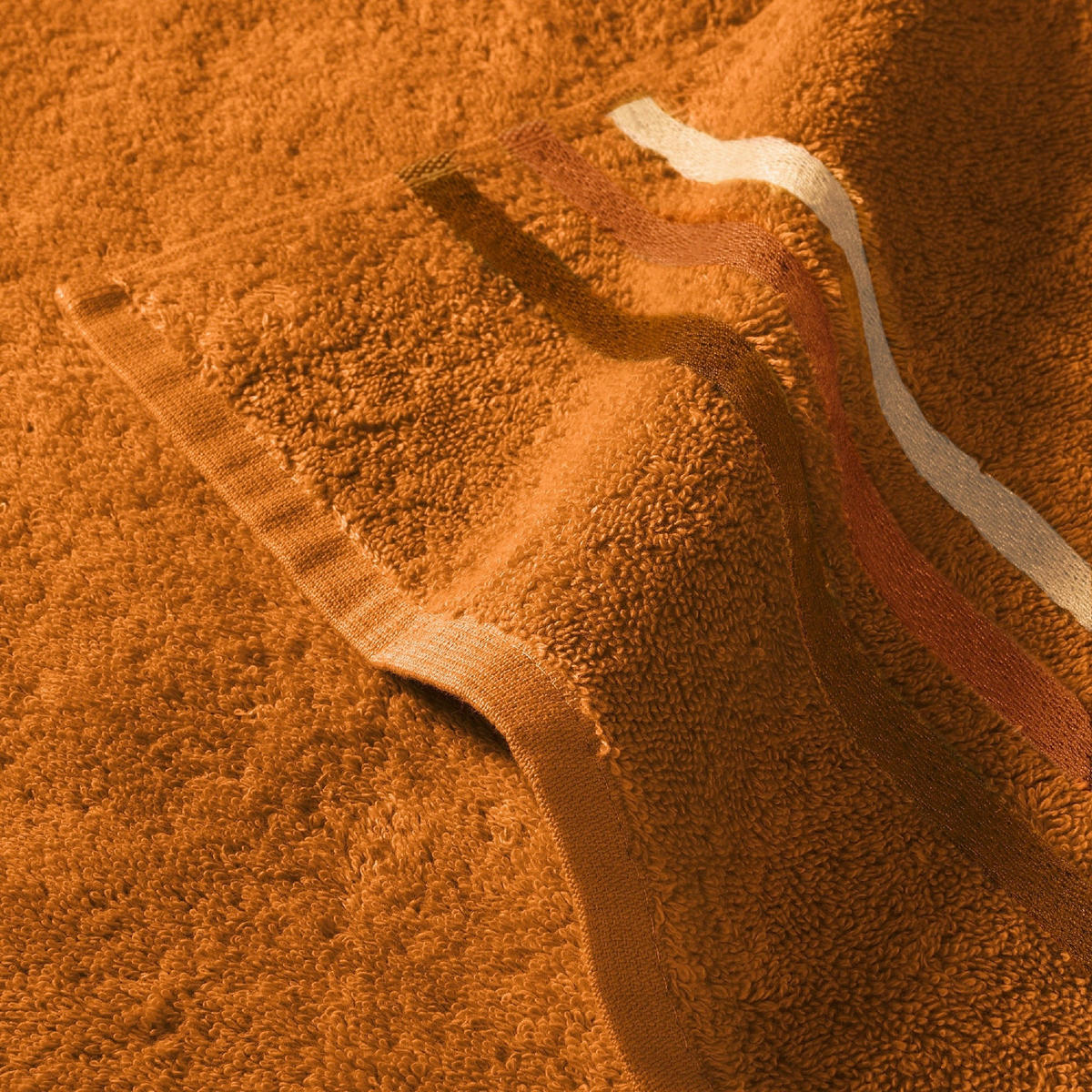 DUSCHTUCHSET Terracotta 2-teilig  - Terracotta, Basics, Textil (70/140cm)