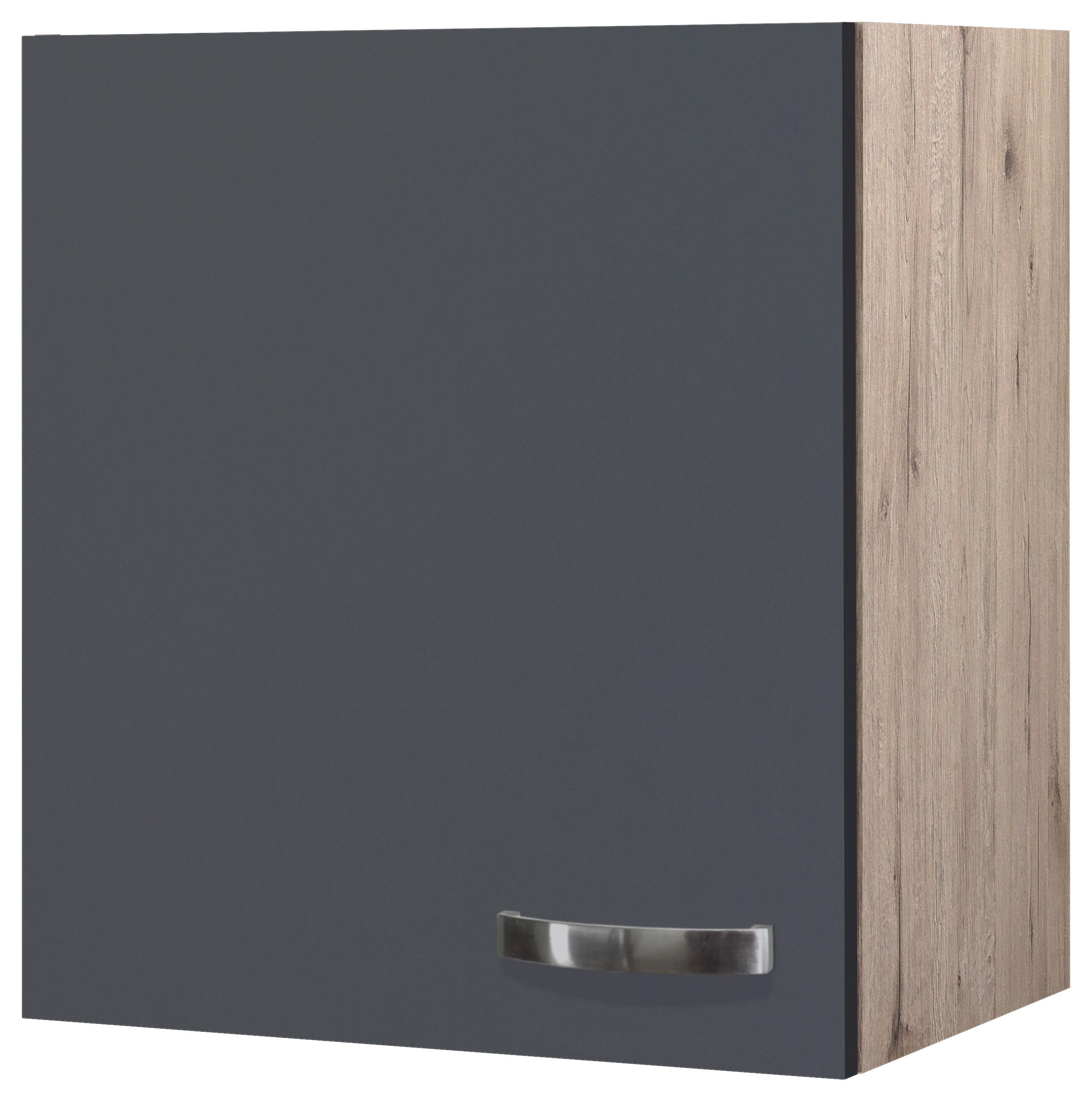KÜCHENOBERSCHRANK 50/54/32 cm  in Dunkelgrau, Eiche San Remo  - Edelstahlfarben/Dunkelgrau, MODERN, Holzwerkstoff/Metall (50/54/32cm) - FlexWell