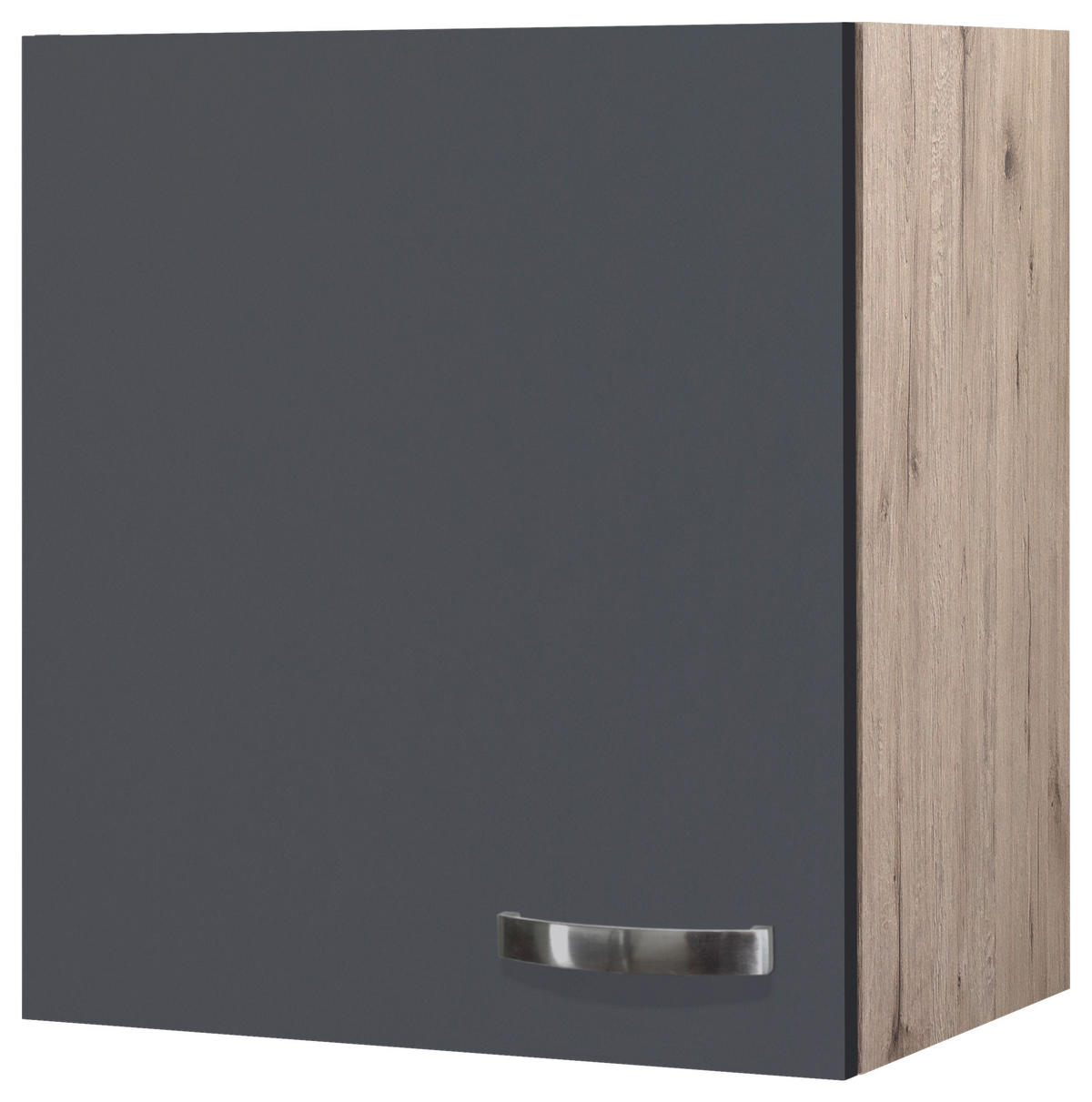KÜCHENOBERSCHRANK 50/54/32 cm  in Dunkelgrau, Eiche San Remo  - Edelstahlfarben/Dunkelgrau, MODERN, Holzwerkstoff/Metall (50/54/32cm) - FlexWell