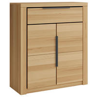 SCHUHSCHRANK Buche massiv Buchefarben  - Buchefarben/Schwarz, Design, Holz/Holzwerkstoff (80/107/40cm) - Livetastic