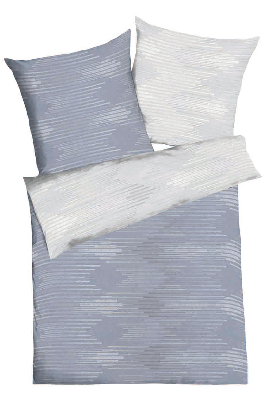 POSTELJNINA IKAT 240/200 cm saten modra  - modra, Basics, tekstil (240/200cm) - Kaeppel