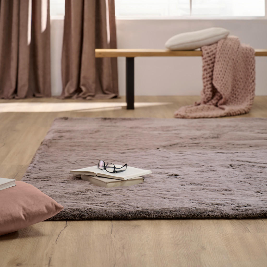 Thumbnail - Novel Hochflorteppich Lhasa, Braun, Textil, rechteckig, 80x150 cm, Oeko-Tex® Standard 100, für Fußbodenheizung geeignet,...
