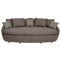 MEGASOFA Chenille Braun  - Schwarz/Braun, Trend, Kunststoff/Textil (238/80/140cm) - MID.YOU