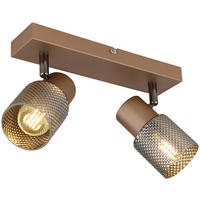 DECKENLEUCHTE 26/12/12,5 cm   - Cappuccino, Design, Glas/Metall (26/12/12,5cm) - Novel