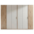 DREHTÜRENSCHRANK  in Eichefarben, Kaschmir  - Kaschmir/Eichefarben, Design, Holz/Holzwerkstoff (300/225,5/60,2cm) - Xora