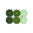 TEELICHTSET 6 Stück  - Salbeigrün/Hellgrün, Basics, Naturmaterialien/Paraffin (5,7/1,9cm) - Ambia Home