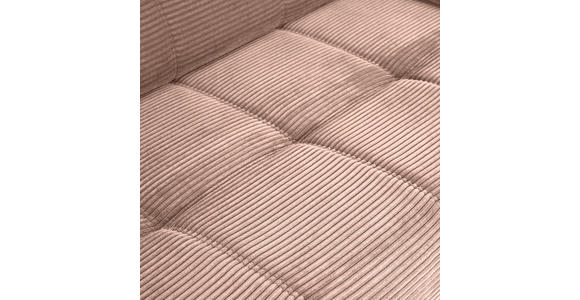ECKSOFA in Cord Altrosa 165/295 cm - Schwarz/Altrosa, KONVENTIONELL, Textil/Metall (165/295cm) - Carryhome