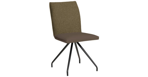 STUHL  ,  , Webstoff, Mikrofaser  ,  - Schwarz/Braun, Design, Textil/Metall (49/91/60cm) - Moderano