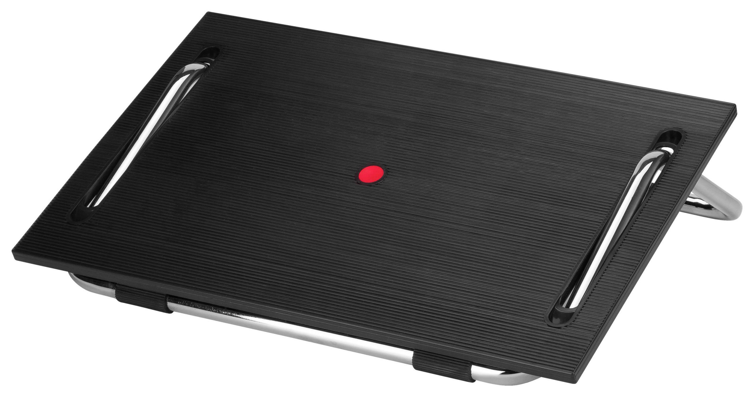 FUßSTÜTZE - Chromfarben/Schwarz, Basics, Kunststoff/Metall (48/15/40cm) - MID.YOU