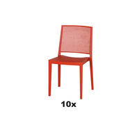 GARTENSESSEL-SET Rot  - Rot, Basics, Kunststoff (46/80/56cm) - Siena Garden