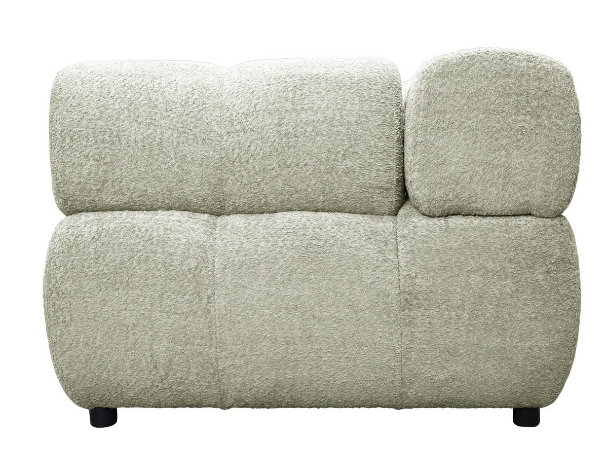 ECKSOFA ZAK in Bouclé Beige  280/186 cm  - Beige/Schwarz, Design, Kunststoff/Textil (280/186cm) - MID.YOU