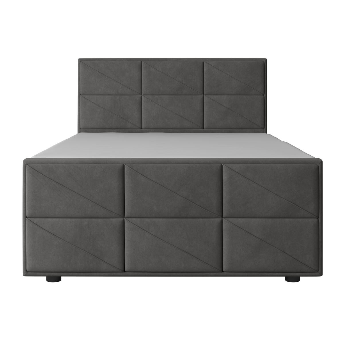 BOXSPRINGBETT 140/200 cm  in Anthrazit  - Anthrazit, Modern, Holz/Kunststoff (140/200cm) - MID.YOU