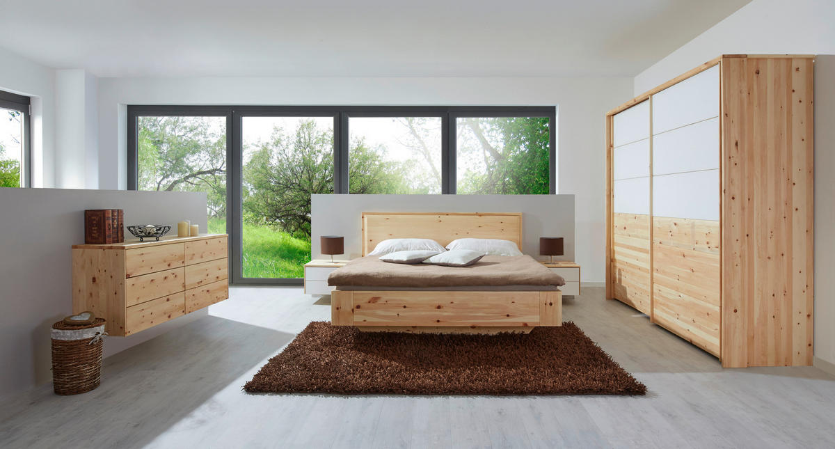 BETT 180/200 cm  in Zirbelkieferfarben  - Zirbelkieferfarben, Natur, Holz (180/200cm) - Valnatura