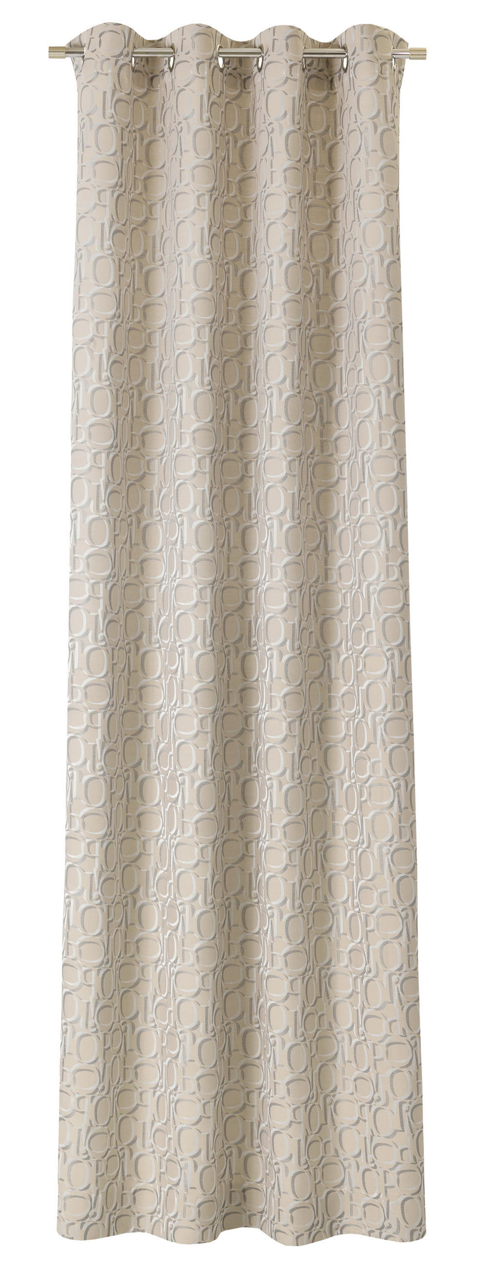 ZAVESA SA KARIKAMA bež - bež, Dizajnerski, tekstil (140/250cm) - Joop!