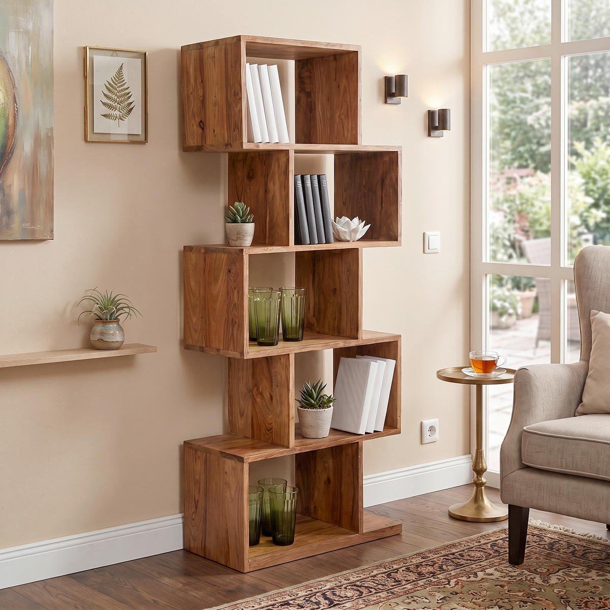 REGAL  60/150/30 cm Sheeshamfarben  - Sheeshamfarben, Design, Holz (60/150/30cm) - Kare-Design