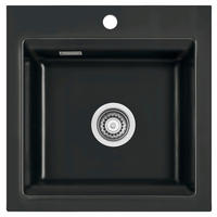 SPÜLE Kara 51 / 50030168  - Schwarz Hochglanz, Basics, Keramik (51/20/51cm) - Systemceram