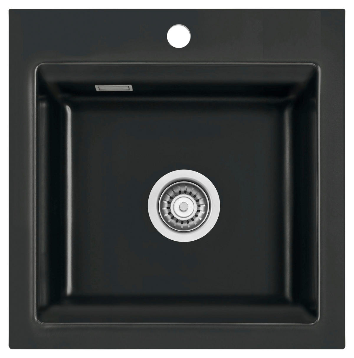 SPÜLE Kara 51 / 50030168  - Schwarz Hochglanz, Basics, Keramik (51/20/51cm) - Systemceram