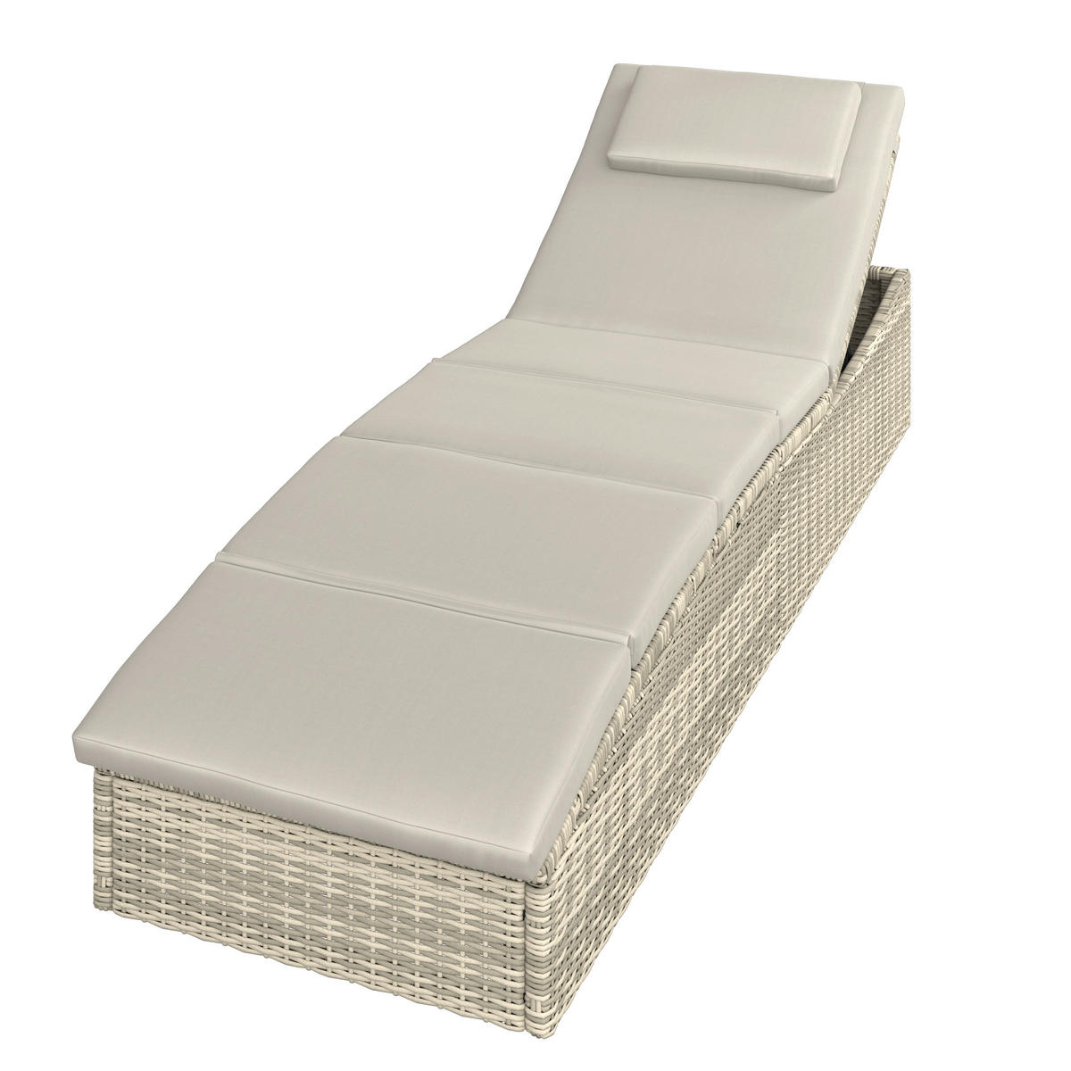 GARTENLIEGE 190/80/60 cm  - Beige, MODERN, Kunststoff/Textil (190/80/60cm) - Ambia Garden