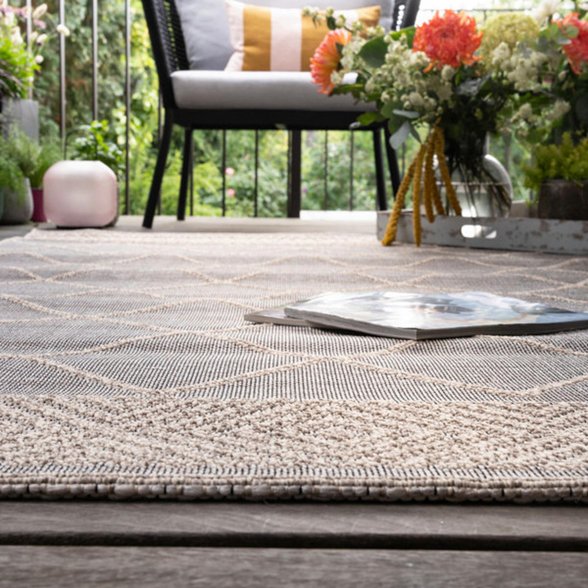 FLACHWEBETEPPICH 120/170 cm My Oslo  - Taupe, Design, Textil (120/170cm)