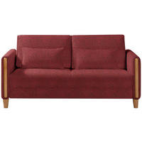 SCHLAFSOFA in Holz, Textil Rot, Buchefarben  - Buchefarben/Rot, Design, Holz/Textil (174/88/104cm) - Niels Andersson