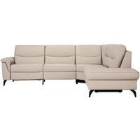 ECKSOFA in Echtleder Creme  280/249 cm  - Anthrazit/Creme, Design, Leder/Metall (280/249cm) - Himolla Komfortklass