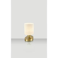 TISCHLEUCHTE - Messingfarben/Opal, Konventionell, Glas/Metall (10/22cm) - Novel