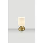 TISCHLEUCHTE 10/22 cm   - Messingfarben/Opal, KONVENTIONELL, Glas/Metall (10/22cm) - Novel