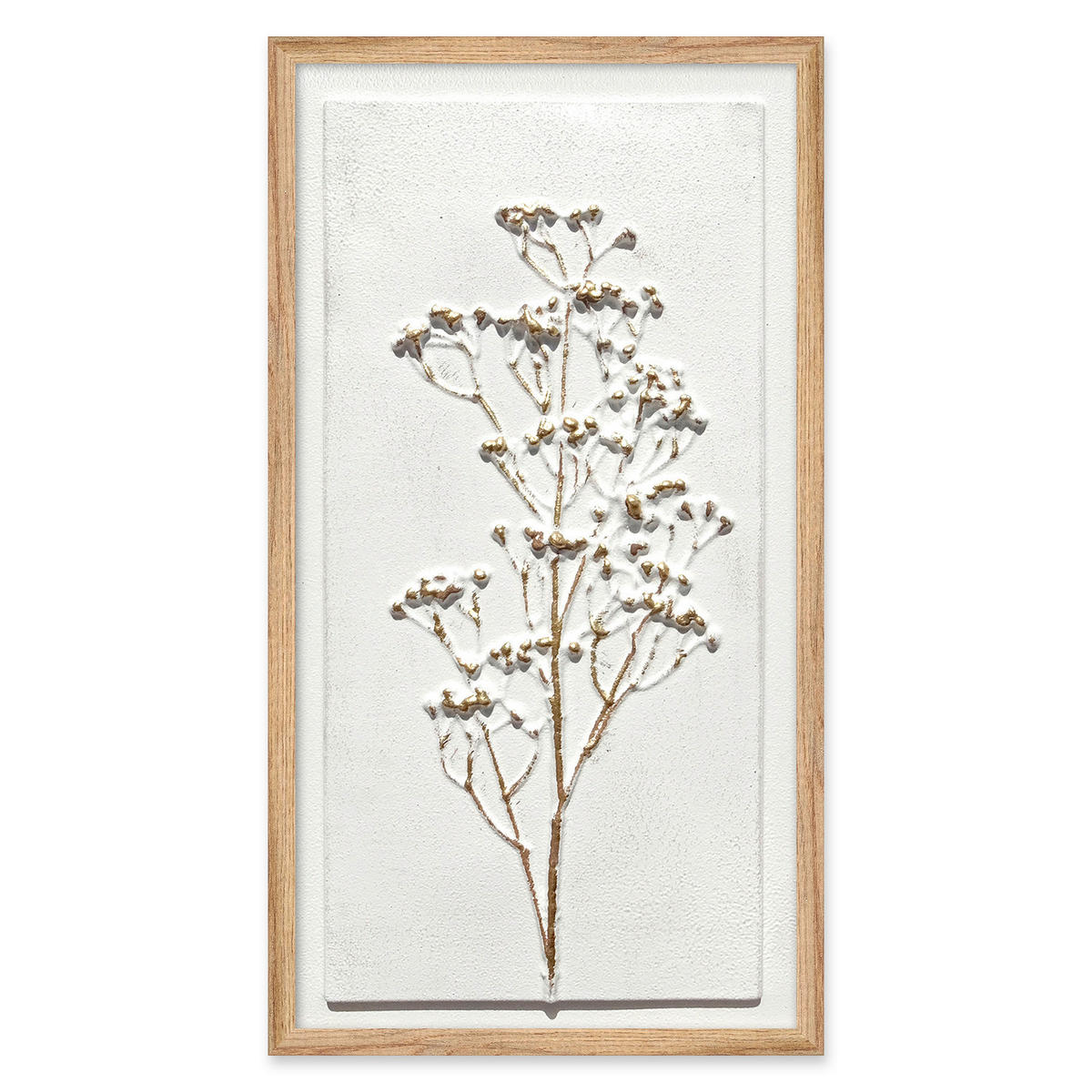 ORIGINALBILD Blumen, Pflanzen 30/55 cm  - Goldfarben/Braun, Trend, Holzwerkstoff/Kunststoff (30/55cm) - Monee