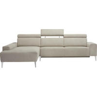 ECKSOFA Naturfarben Chenille  - Alufarben/Naturfarben, Design, Textil (205/288cm) - Sedda