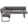 ECKBANK 150/190 cm  in Grau, Schwarz  - Schwarz/Grau, MODERN, Textil/Metall (150/190cm) - Cantus