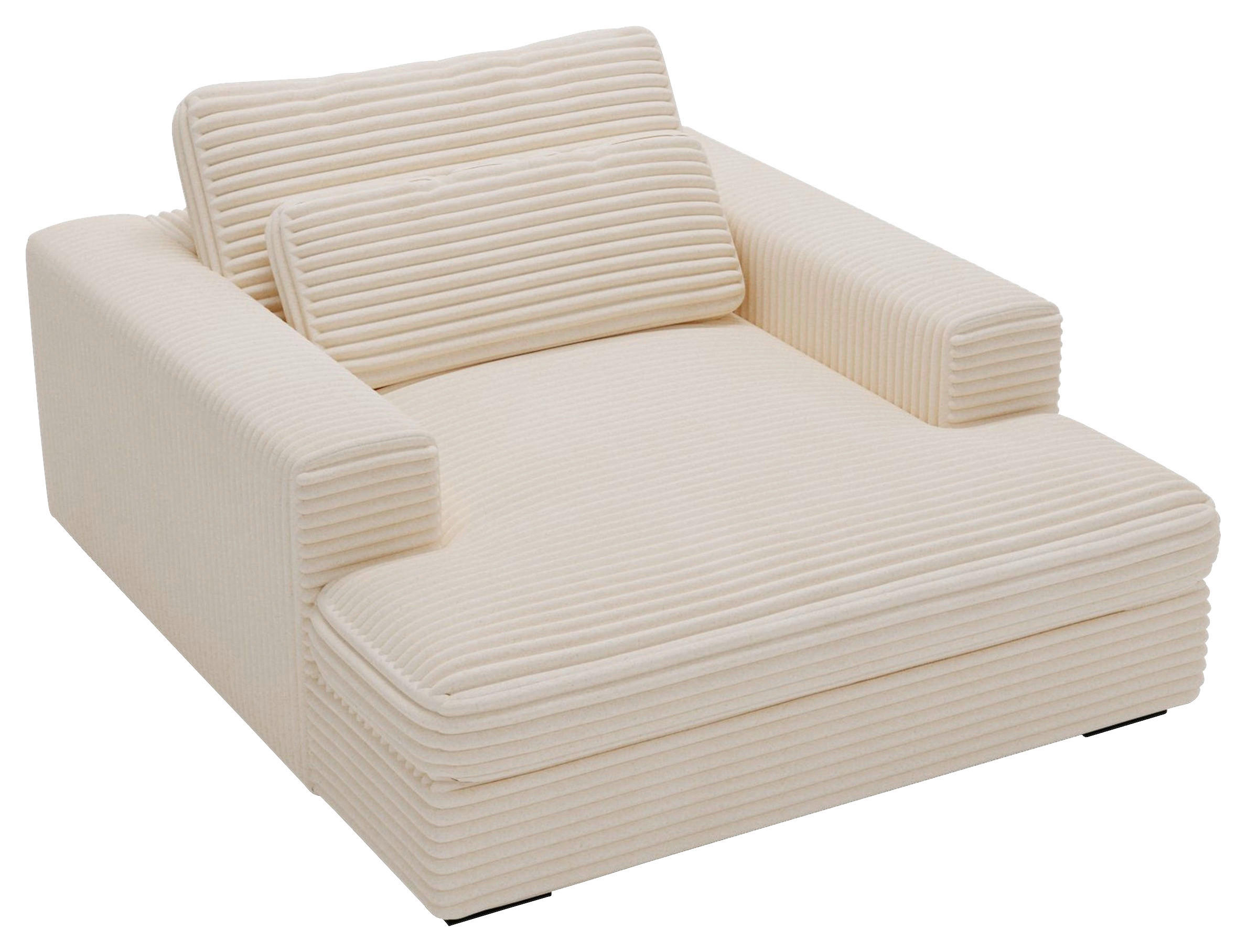 XXL-SESSEL - Creme/Schwarz, MODERN, Kunststoff/Textil (122/80/159cm) - Lomoco