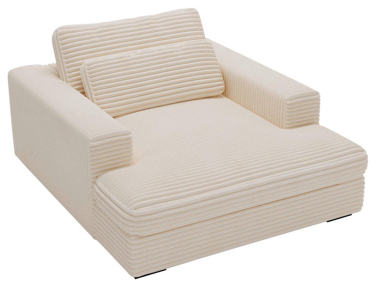 XXL-SESSEL - Creme/Schwarz, MODERN, Kunststoff/Textil (122/80/159cm) - Lomoco