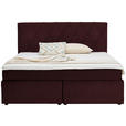 BOXSPRINGBETT 180/200 cm  in Beere  - Beere/Schwarz, Design, Kunststoff/Textil (180/200cm) - Xora