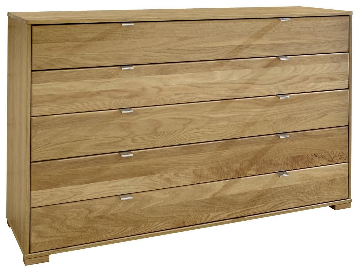 KOMMODE 141/86/43 cm Eiche teilmassiv - Chromfarben/Eichefarben, Design, Holz/Metall (141/86/43cm) - Dieter Knoll
