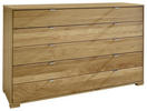 KOMMODE 141/86/43 cm Eiche teilmassiv  - Chromfarben/Eichefarben, Design, Holz/Metall (141/86/43cm) - Dieter Knoll