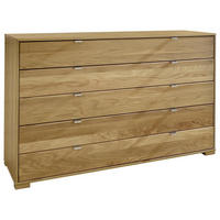 KOMMODE  in 141/86/43 cm  - Chromfarben/Eichefarben, Design, Holz/Metall (141/86/43cm) - Dieter Knoll