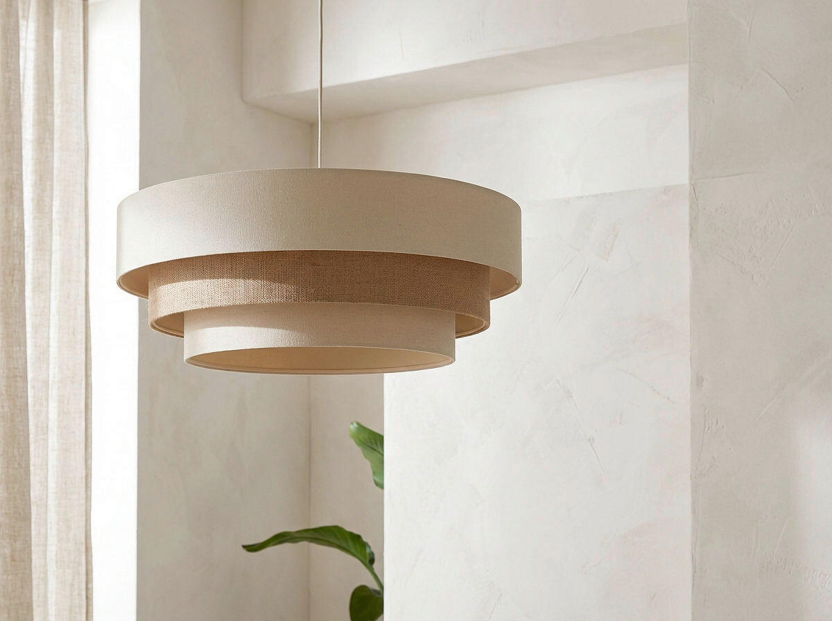 HÄNGELEUCHTE Boho 60/89 cm   - Beige/Karamell, Design, Kunststoff/Textil (60/89cm)